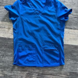 Med Couture Women's Blue Scrub Top